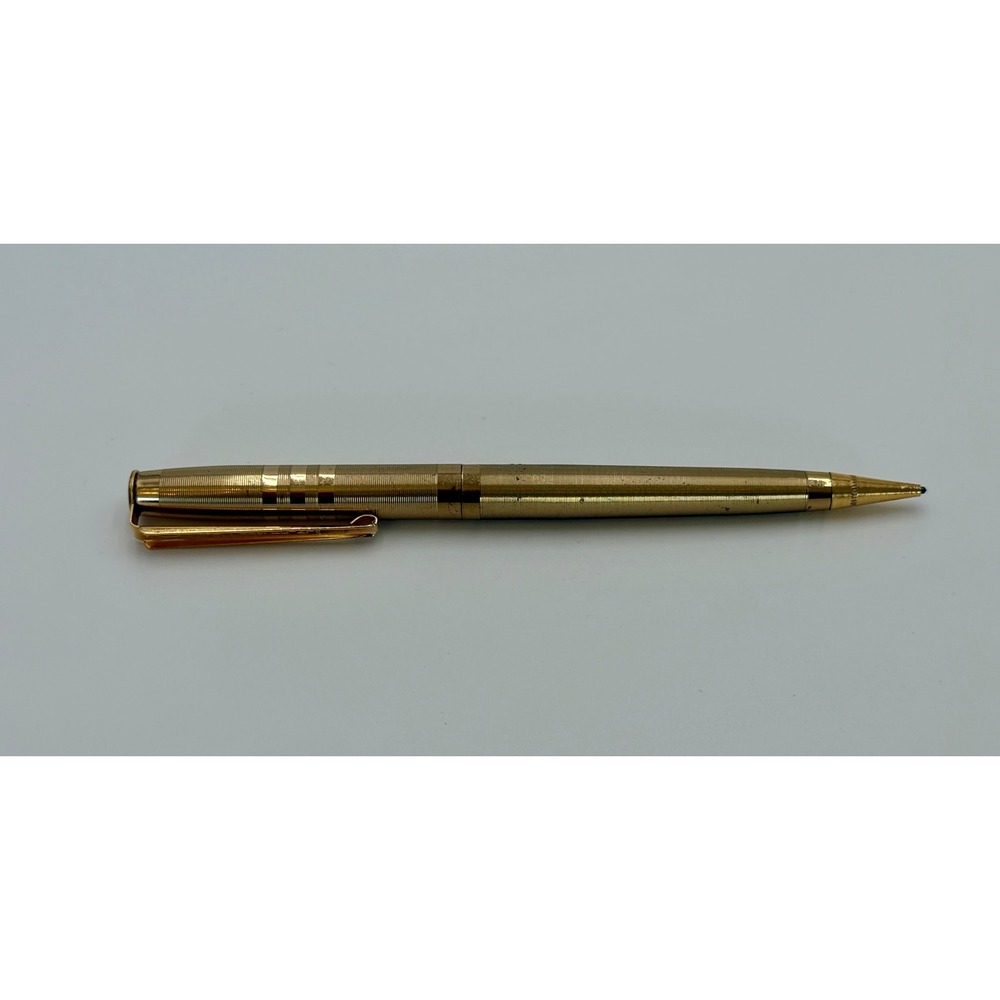 Vintage Autopoint USA Gold Tone Mechanical Pencil Auditors Point w/ Extra Leads